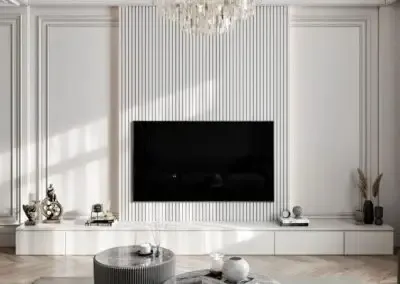 ديكورات شاشات خشبية بسيطة في حي دار البيضاء بالرياض 