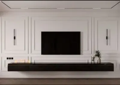 ديكورات شاشات خشبية بسيطة في حي دار البيضاء بالرياض 