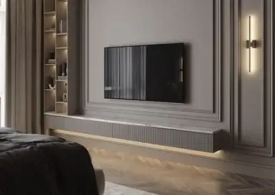 ديكورات شاشات خشبية بسيطة في حي دار البيضاء بالرياض 